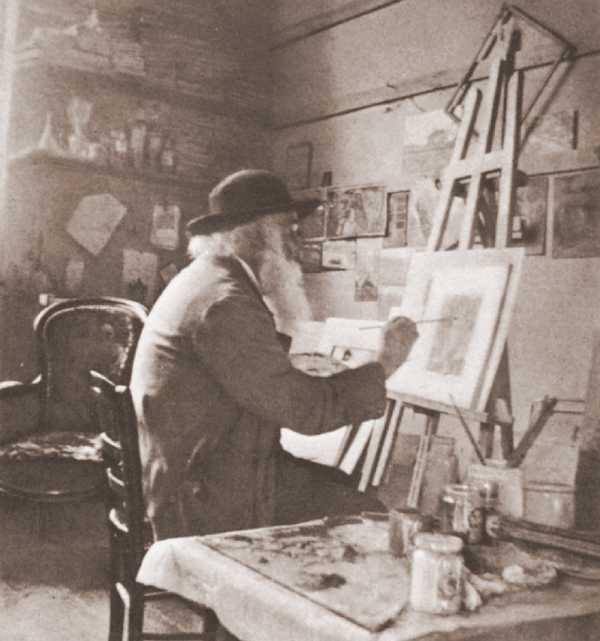 Camille Pissarro in his studio at Eragny cc.1897